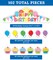 Carson Dellosa 102 pc Bundle of Birthday Decorations, Crowns, Colorful Balloons and Cupcake Cutouts for Party, Classroom, Bulletin Board, and Wall Decor